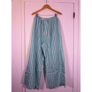 Balenciaga Unisex Striped Lounge Pajama Pants Blue Made in Italy Size S